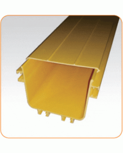 Крышка прямой секция оптического лотка, 100x240 мм, 2 метра, желтая LANMASTER LAN-OT100x240-CVR в Таганроге Аксессуары для кабель-канала Pintop.ru