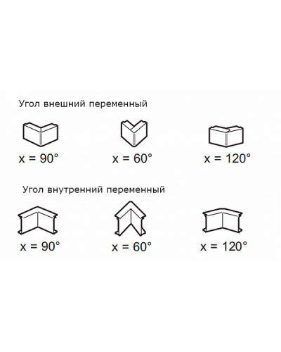Угол внутренний/внешний переменный для мини-канала 32х12.5 LEGRAND 030251 в Таганроге Аксессуары для кабель-канала Pintop.ru