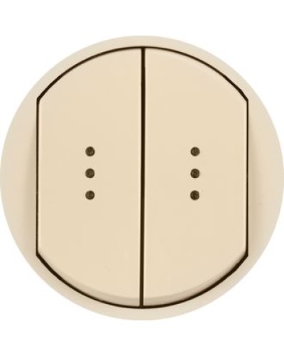 Лицевая панель для выключателя двойного с индикацией слоновая кость Celiane Legrand 066211 в Таганроге Аксессуары для кабель-канала Pintop.ru