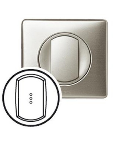 Лицевая панель для выключателя с индикацией титан Celiane Legrand 068303 в Таганроге Аксессуары для кабель-канала Pintop.ru