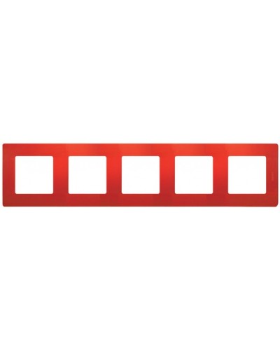 Рамка 5 постов Etika красный Legrand 672535 в Таганроге Аксессуары для кабель-канала Pintop.ru