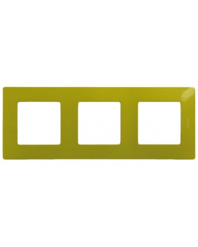 Рамка 3 поста Etika зеленый папоротник Legrand 672543 в Таганроге Аксессуары для кабель-канала Pintop.ru