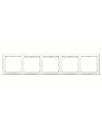 Рамка 5 постов горизонтальный монтаж белый Valena Legrand 774455 в Таганроге Аксессуары для кабель-канала Pintop.ru