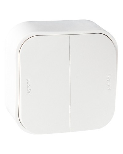 Выключатель двухклавишный Quteo Legrand (782202) в Таганроге Аксессуары для кабель-канала Pintop.ru