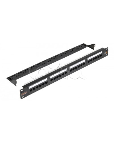 Патч-панель 1U 24 порта RJ45 NIKOMAX (NMC-RP24UE2-1U-BK) в Таганроге Патч панель Pintop.ru