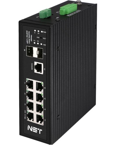 Промышленный управляемый (L2+) HiPoE коммутатор NST NS-SW-8G2G-PL/IM в Таганроге Коммутаторы Pintop.ru