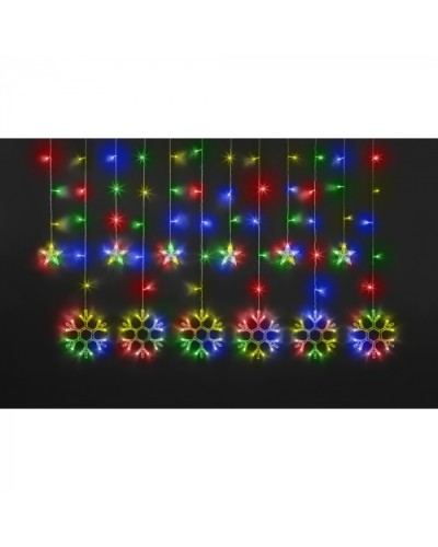 Гирлянда Navigator 95 123 NGF-D032-04 (бахрома звезды и снежинки RGBY 2.5*1м IP2 в Таганроге Источники света(Лампы) Pintop.ru