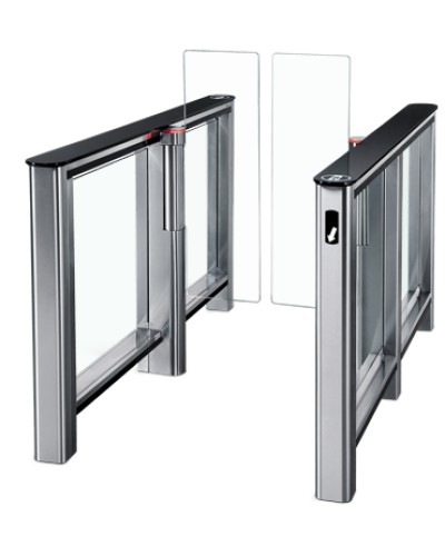 Турникет PERCo-ST-01 с крышками из закал. стекла со створками Створки шириной 300 мм увеличенной выстоты (1300 мм) в Таганроге Турникеты Pintop.ru