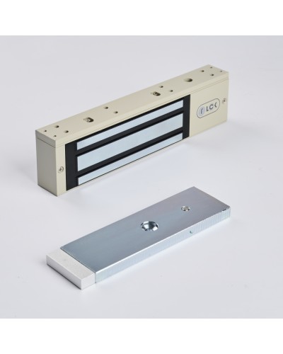 R-Lock RL-EM350-LSG - Электромагнитный замкок, 350кг, DC12/24B, цвет серый, RAL7032 (галечный серый), два датчика втроены в корпус замка: датчик Холла и магнито-контактный датчик в Таганроге Электромагнитные замки Pintop.ru