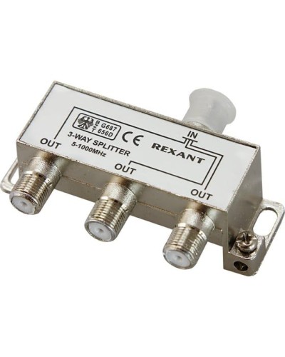 Делитель антенный, (3 TV), 5-1000 МГц REXANT 06-0041-C в Таганроге Системы видеонаблюдения Pintop.ru