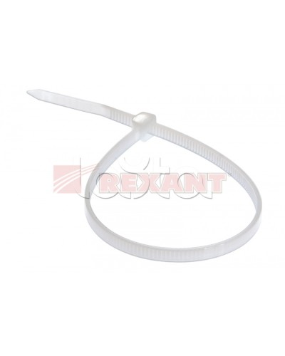 Хомут-стяжка нейлоновый, многоразовый 8x200 мм СКМ-200 белый (100шт/уп) REXANT 07-0209 в Таганроге Стяжки-хомуты Pintop.ru