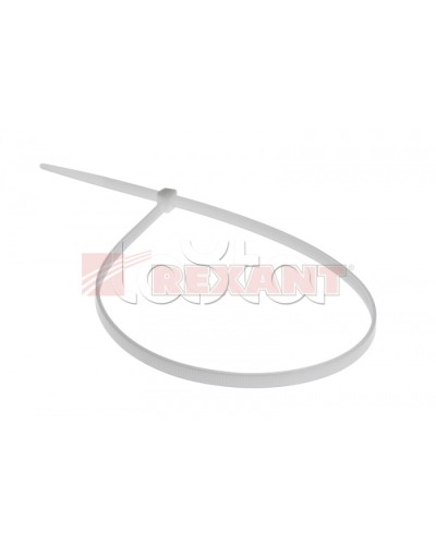 Хомут-стяжка нейлоновый 5х350 мм белый (100шт/уп) REXANT 07-0350 в Таганроге Стяжки-хомуты Pintop.ru