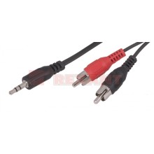 Шнур 3.5 мм стерео штекер - 2 RCA 1.5 м (10шт/уп) REXANT 17-4202