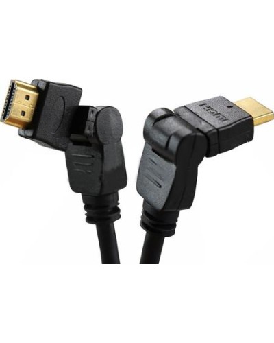 Шнур HDMI - HDMI gold 2 м с фильтрами угловой 360° (10шт/уп) REXANT 17-6204-3 в Таганроге Патч-корды и пигтейлы Pintop.ru