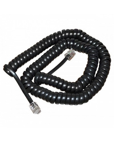 Шнур витой трубочный телефонный чёрный 2 м (10шт/уп) REXANT 18-2023 в Таганроге Дополнительное оборудование для сетей Pintop.ru