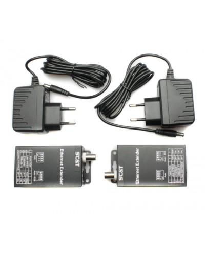 Комплект удлинителей Ethernet по коаксиальному кабелю до 1000м SC&T IP09CK в Таганроге Видеоусилители, Модуляторы, Делители Pintop.ru