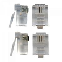 Коннектор RJ12 д/кабеля 4-ех контактный, 100 шт. TWT (TWT-PL12-6P4C/100)