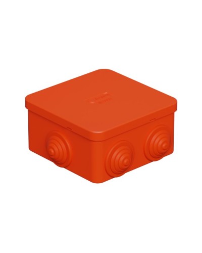 Коробка огн. E110, о/п 85х85х50мм,без галогена, 12 вых., IP55, 5P, оранж. Экопласт (43221HF) в Таганроге Распределительные коробки Pintop.ru