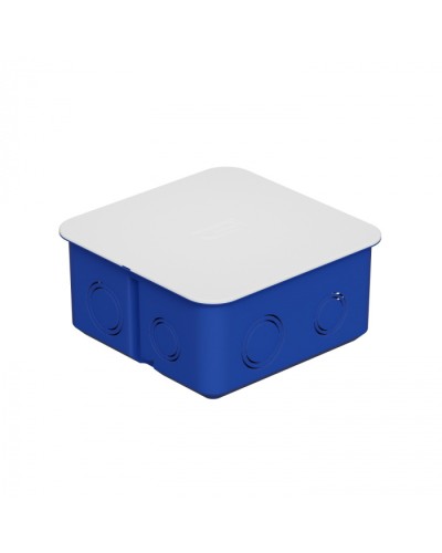 Коробка распределительная c/п. с крышкой, 100х100х50мм, IP30 цвет синий Экопласт (44656) в Таганроге Распределительные коробки Pintop.ru