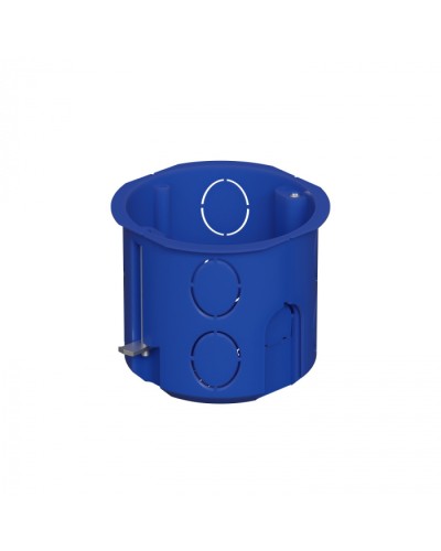 Коробка установочная для г/к D68x62мм с металл. лапками, без галогена, цвет синий IP20 Экопласт (44665HF) в Таганроге Распределительные коробки Pintop.ru