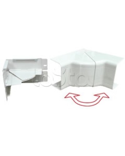 Угол внутренний изменяемый 100x40 с задней стенкой и разделителем для кабель-канала серии ARC-LAN Экопласт 576114 в Таганроге Аксессуары для кабель-канала Pintop.ru