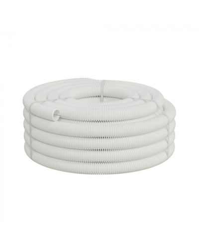 Труба ПП-FR гофрир. легкая, с зондом,без галогена, ПЛЛ 32мм Экопласт (60132HFR-W) - Труба ПП-FR гофрир. легкая, с зондом,без галогена, ПЛЛ диам.32мм ПВ-0 (25м) цвет белые 1 палл.=1200м Экопласт в Таганроге Труба гофрированная Pintop.ru