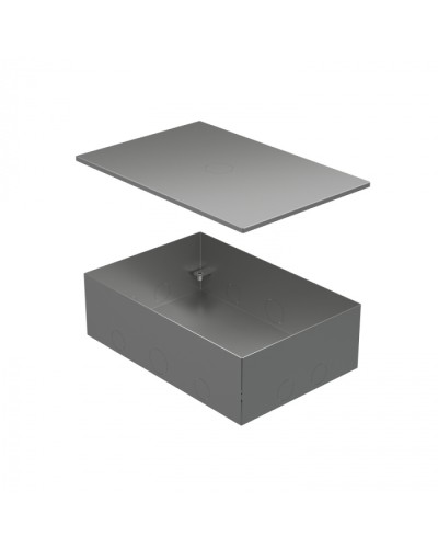 BOX/6-8 Металлическая коробка с крышкой для заливки в пол 249,6х167,6х75мм Экопласт (70161) в Таганроге Распределительные коробки Pintop.ru