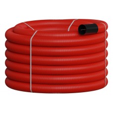 NR110 Двустенная труб.а ПНД гибкая, тип 450, SN12, с зондом, D110мм (20м) цвет красный Экопласт 801110-20
