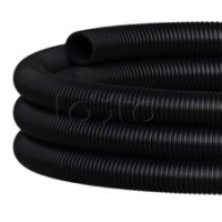 NR110 Двустен. труба ПНД гибкая откр. прокладки, SN12, с зондом, D110мм (50м) чёрн. Экопласт (801110HFR-UF-BL)