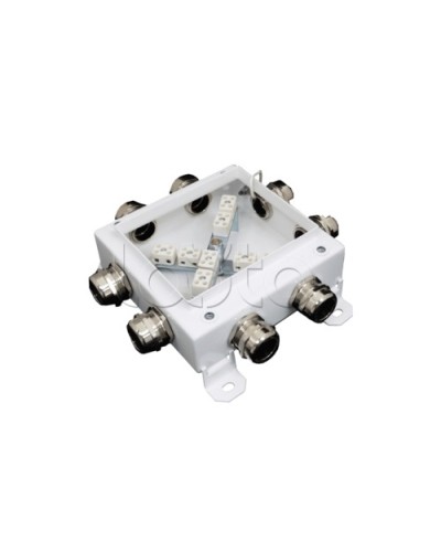 Коробка монтажная огнестойкая Гефест КМ-О (12к*6,0)-IP66 1212, 8 вводов 123х123х6 в Таганроге Распределительные коробки Pintop.ru