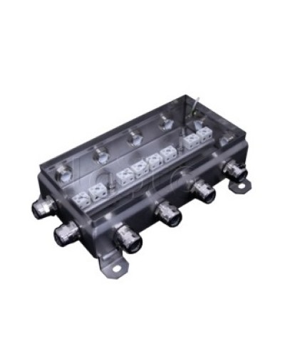 Коробка монтажная огнестойкая Гефест КМ-О (16к*6,0)-IP66 1224нерж, 12 вводов 123х240х60 в Таганроге Распределительные коробки Pintop.ru