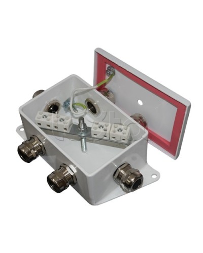 Коробка монтажная огнестойкая Гефест КМ-О (4к)-IP66-d, шесть вводов 120х80х68 в Таганроге Распределительные коробки Pintop.ru