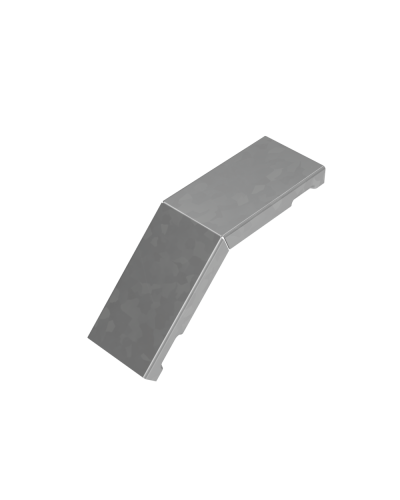 Крышка внешнего вертикального угла 45 гр. 50 мм ПЛЮС INOX304 КМ-Профиль (KVLplus45-50 INOX304) в Таганроге Аксессуары для лотков Pintop.ru