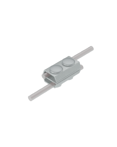 Параллельный соединитель прутка Ø 5-8 мм двойной INOX304 КМ-Профиль (2PS-D5-8 INOX304) в Таганроге Монтажные материалы Pintop.ru