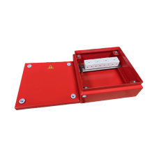 Коробка распределительная огнестойкая КРОПС, IP55, габаритные размеры 200х200х80 мм, для кабелей сечением до 25 мм2, 6 клеммКМ-Профиль (FRJB-KM-ST6-25-06-КРОПС-IP55)