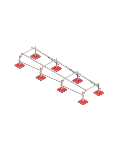 Опорная конструкция для установки оборудования TECHNORAPTOR FOOT 1000х4000 КМ-профиль (KM-TR-F-SSEI-1000-4000) в Таганроге Системы видеонаблюдения Pintop.ru