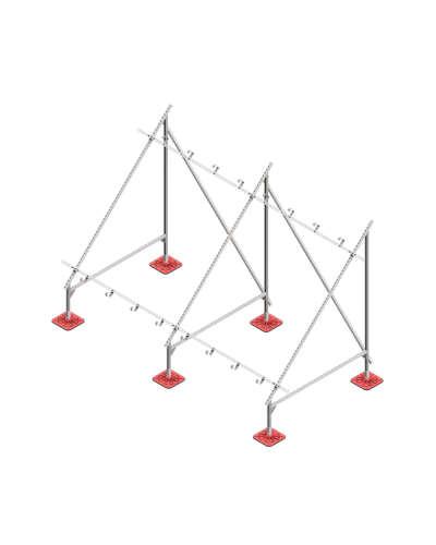Опорная конструкция для установки нескольких солнечных панелей/коллекторов TECHNORAPTOR FOOT КМ-профиль (KM-TR-F-SSfMMPI-C) в Таганроге Системы видеонаблюдения Pintop.ru