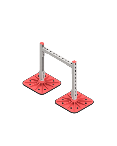 Опорная конструкция для горизонтальных прямоугольных воздуховодов и металлических лотков кабеленесущих систем TECHNORAPTOR FOOT 500х500 HD КМ-профиль (KM-TR-F-SSHRAD-500-500 HD) в Таганроге Системы видеонаблюдения Pintop.ru