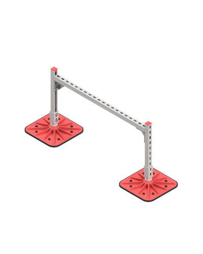 Опорная конструкция для горизонтальных прямоугольных воздуховодов и металлических лотков кабеленесущих систем TECHNORAPTOR FOOT 1000х500 КМ-профиль (KM-TR-F-SSHRAD-1000-500) в Таганроге Системы видеонаблюдения Pintop.ru