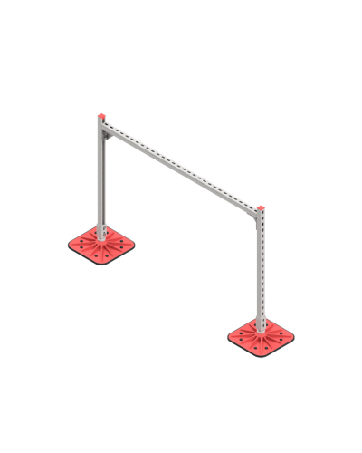Опорная конструкция для горизонтальных прямоугольных воздуховодов и металлических лотков кабеленесущих систем TECHNORAPTOR FOOT 1500х1000 КМ-профиль (KM-TR-F-SSHRAD-1500-1000) в Таганроге Системы видеонаблюдения Pintop.ru