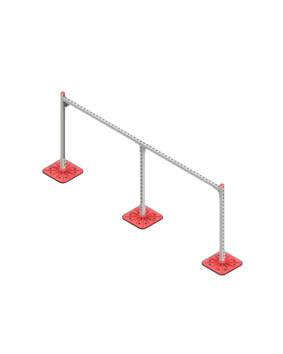 Опорная конструкция для горизонтальных прямоугольных воздуховодов и металлических лотков кабеленесущих систем TECHNORAPTOR FOOT 2500х1000 HD КМ-профиль (KM-TR-F-SSHRAD-2500-1000 HD) в Таганроге Системы видеонаблюдения Pintop.ru
