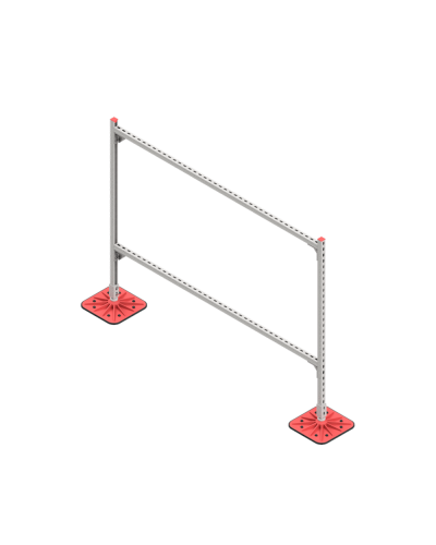Опорная конструкция для горизонтальных прямоугольных воздуховодов и металлических лотков кабеленесущих систем TECHNORAPTOR FOOT 2000х1500 HD КМ-профиль (KM-TR-F-SSHRAD-2000-1500 HD) в Таганроге Системы видеонаблюдения Pintop.ru