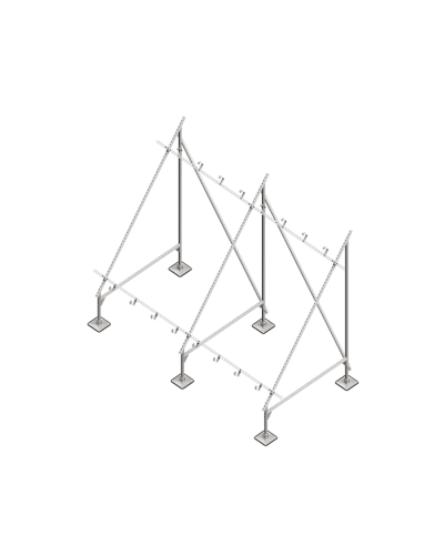 Опорная конструкция для установки нескольких солнечных панелей/коллекторов TECHNORAPTOR STEELFOOT КМ-профиль (KM-TR-STF-SSfMMPI-C) в Таганроге Системы видеонаблюдения Pintop.ru