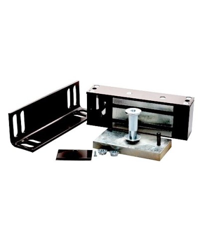 Замок электромагнитный Олевс М2-500 с уголком черный в Таганроге Электромагнитные замки Pintop.ru