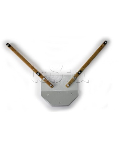 Узел с двумя стеклопластиковыми консолями для крепления двух блоковна плоскость заграждения, стены зданияили на другие электропроводные предметы Омега-микродизайн УКБ-22 в Таганроге Кронштейны и планки для извещателей Pintop.ru