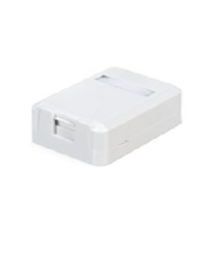 Корпус настенной розетки для установки 1-ой вставки типа Keystone Jack, белый в Таганроге Коммутационные изделия Pintop.ru