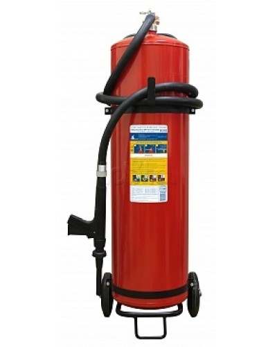 Огнетушитель ПОЖТЕХНИКА ОВП-80(з) МИГ летний (ФторПАВ) на съемн.тележке с перекр. стволом (баллон 100 л, ОТВ 80 л) в Таганроге Огнетушители Pintop.ru
