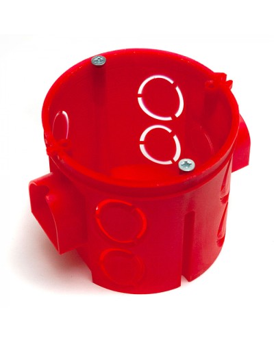 Коробка установочная углубленная 80-0510См (HF) 68х62 с саморезами (8шт/уп) Промрукав (80-0510См) в Таганроге Распределительные коробки Pintop.ru