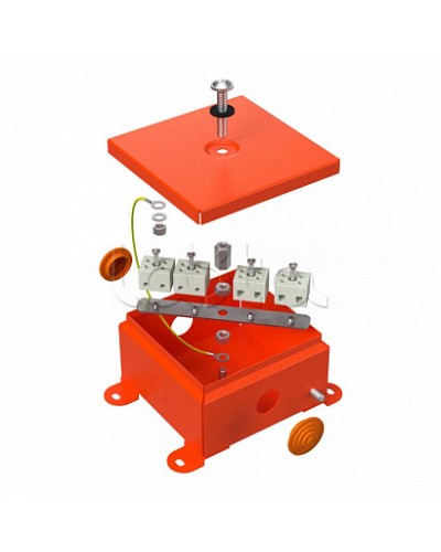 Коробка металлическая огнестойкая 70-0360-FR10.0-4 Е15-Е120 110х110х65 Промрукав (70-0360-FR10.0-4) в Таганроге Огнестойкие кабельные линии Pintop.ru