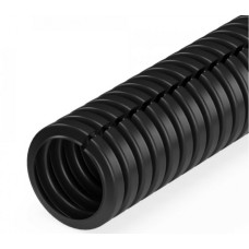 Труба гофрированная ПП лёгкая 350 Н безгалогенная (HF) разрезная черная д32 (10м/уп) Промрукав (PR02.0249)